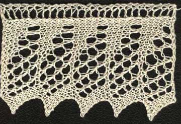 lace edging with triangle design