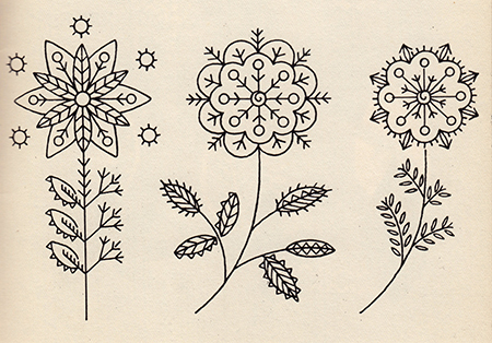 Floral designs from Learn to Embroider, c1940