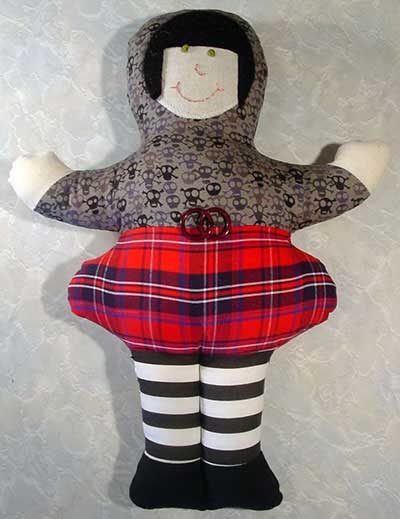 Betsy doll with a hoodie instead of a bonnet