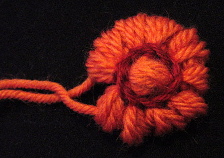 Creating a loomed flower bud