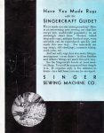 Singercraft Guide Advertisement on the Back of the Singercraft Fagoter Manual 1933