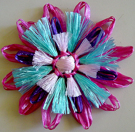 Large flower with several rounds of fringed petals