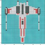 Star Wars X-Wing Knitting Chart