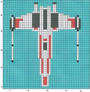 Star Wars X-Wing Knitting Chart