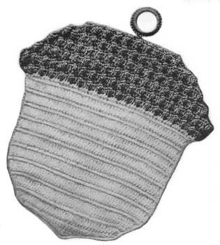 Acorn shaped potholder