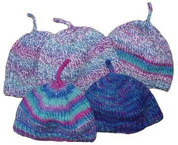 Knitted baby hats