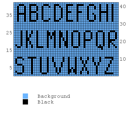 Crochet Alphabet Chart Diagram