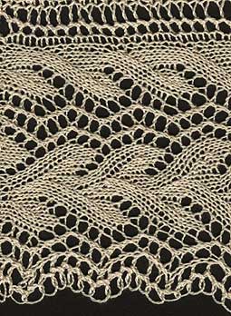 Knitted leaf lace edging