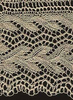 Knitted leaf lace edging