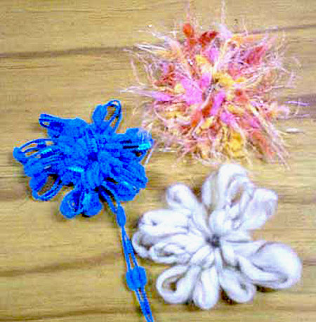 Failed yarn flowers