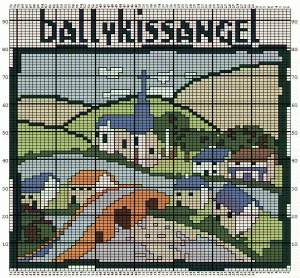 Ballykissangel logo knitting chart.