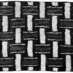 Basketweave Rug. Rug Hooking Design, 1932