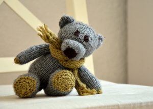 Knitted teddy bear