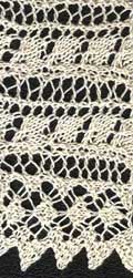 Diamond knitted lace