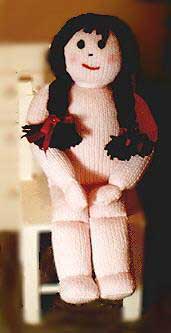 Hand knit doll