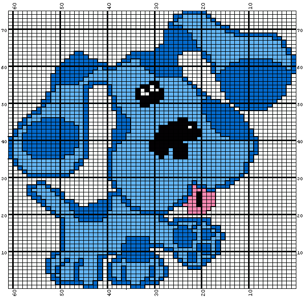 Blue from Blues Clues: knitting chart