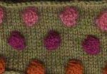 Knitting Multi Coloured Bobbles
