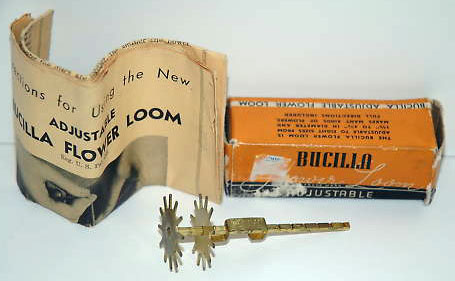 The Bucilla adjustable flower loom with box and instructions