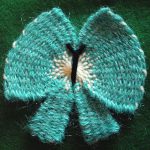 Woven and Embroidered Butterfly on a Flower Loom