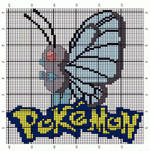 Butterfree knitting chart