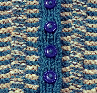 Buttons on a baby cardigan