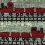 Oddball Sampler Afghan Square #38: Choo-Choo