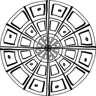 Decorative line drawn circle