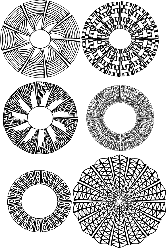 Circles drawn in Adobe Illustrator