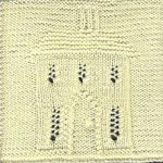 Cables and Lace Afghan Square #10