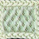 Cables and Lace Afghan: Square #5 by Renee Ladd