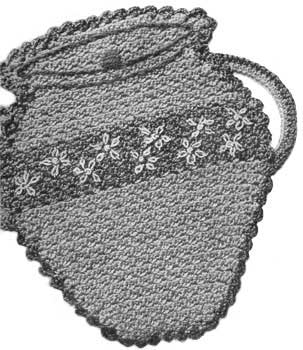 Potholder in the shape of a vintage cookie jar