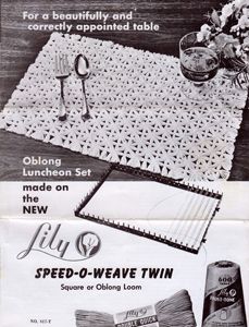 Lily Speed-O-Weave oblong luncheon set