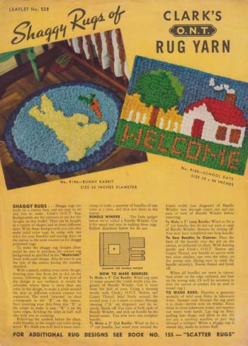 Clark Leaflet 528. Rabbit and school house rugs
