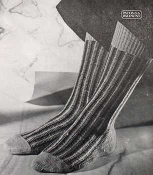 striped calf length socks for men