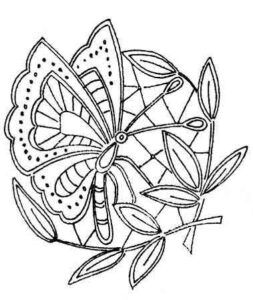 Cutwork butterfly embroidery design
