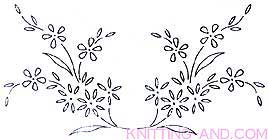 Floral spray embroidery designs