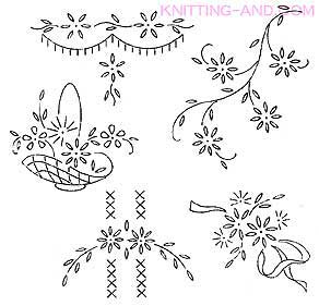 Floral spray embroidery designs