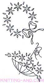 Floral spray embroidery designs