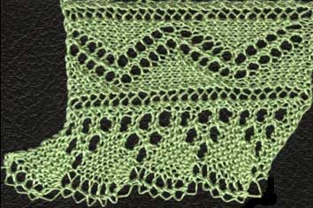 Shell and zig-zag lace knitted edging