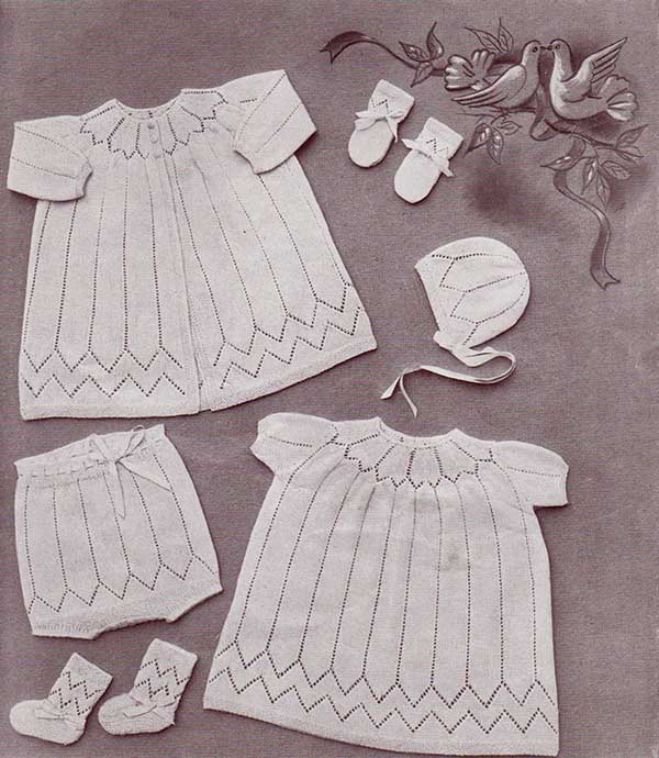 Knitting daydream baby layette with free knitting patterns