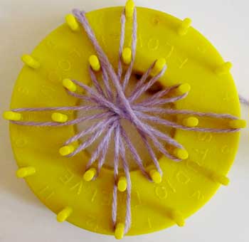 Diamond shaped flower on a Studio Twelve loom