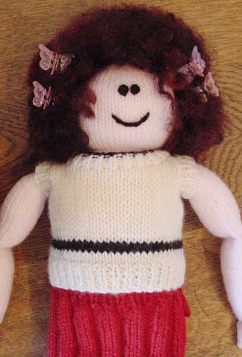 Doll's knitted shirt