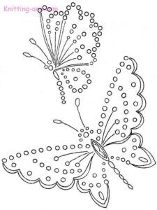 Broderie anglais butterfly embroidery design