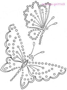 Broderie anglais butterfly embroidery design