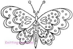 Broderie anglais butterfly embroidery design