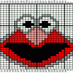 Elmo Knitting Chart