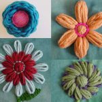 Embroidering with Loomed Flowers