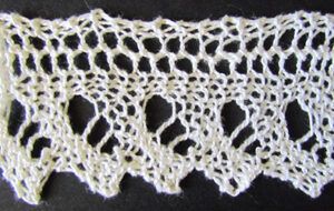 Simple eyelet lace knit from a Victorian era knitting pattern