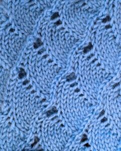 Lace shell stitch knitting pattern