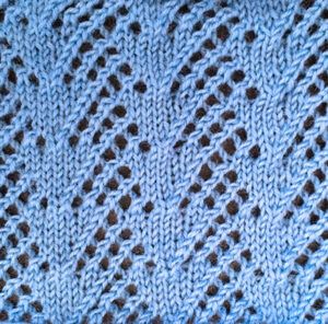 Lace knit triangle stitch pattern